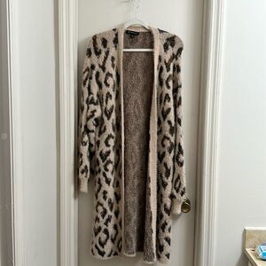 INC International Concepts Fuzzy Leopard Cardigan